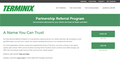 Desktop Screenshot of partner.trustterminix.com